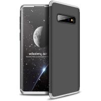 Чохол-накладка GKK 3 in 1 Hard PC Case Samsung Galaxy S10 Silver/Black