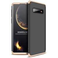 Чохол-накладка GKK 3 in 1 Hard PC Case Samsung Galaxy S10 Gold/Black