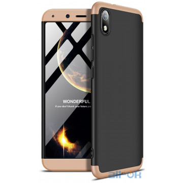 Чохол-накладка GKK 3 in 1 Hard PC Case Xiaomi Redmi 7A Gold/Black