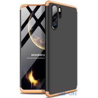 Чохол-накладка GKK 3 in 1 Hard PC Case Huawei P30 Pro Gold/Black