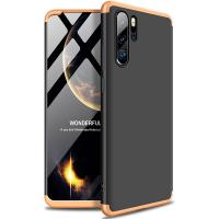 Чохол-накладка GKK 3 in 1 Hard PC Case Huawei P30 Pro Gold/Black