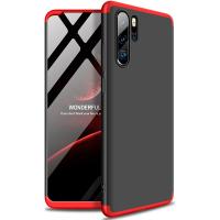 Чохол-накладка GKK 3 in 1 Hard PC Case Huawei P30 ProRed/Black