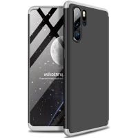 Чохол-накладка GKK 3 in 1 Hard PC Case Huawei P30 Pro Silver/Black