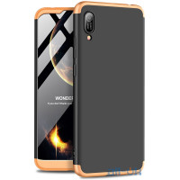 Чохол-накладка GKK 3 in 1 Hard PC Case Huawei Y6 2019 Gold/Black
