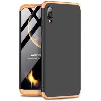 Чохол-накладка GKK 3 in 1 Hard PC Case Huawei Y6 2019 Gold/Black