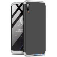 Чохол-накладка GKK 3 in 1 Hard PC Case Huawei Y6 2019 Silver/Black