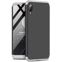 Чохол-накладка GKK 3 in 1 Hard PC Case Huawei Y6 2019 Silver/Black