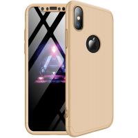 Чохол-накладка GKK 3 in 1 Hard PC Case Apple iPhone X Gold