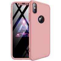 Чохол-накладка GKK 3 in 1 Hard PC Case Apple iPhone X Rose Gold