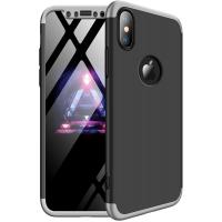 Чохол-накладка GKK 3 in 1 Hard PC Case Apple iPhone X Silver/Black