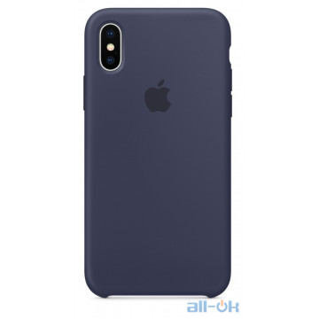 Чохол Apple iPhone Xs Silicone Case Midnight Blue
