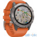 Спортивний годинник Garmin Fenix 6 Pro Sapphire Titanium with Ember Orange Band (010-02158-14) — інтернет магазин All-Ok. фото 2