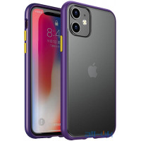 Чохол-накладка Ipaky Cucoloris Series/TPU Frame Anti-Scratch PC Case Apple iPhone 11 Purple			