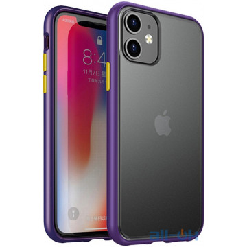 Чохол-накладка Ipaky Cucoloris Series/TPU Frame Anti-Scratch PC Case Apple iPhone 11 Purple			