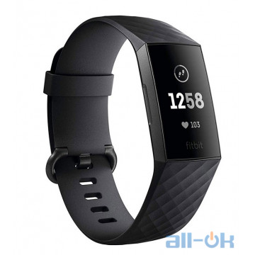Фiтнес-браслет Fitbit Charge 3 Black/Graphite FB409GMBK