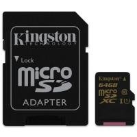 Карта пам'яті Kingston 64 GB microSDXC Class 10 UHS-I Canvas Select + SD Adapter SDCS/64GB
