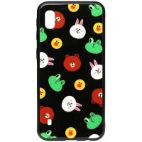 Чохол-накладка TOTO Cartoon Print Glass Case Samsung Galaxy A10 Line friends Black