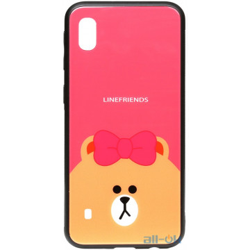 Чохол-накладка TOTO Cartoon Print Glass Case Samsung Galaxy A10 Line friends Brown