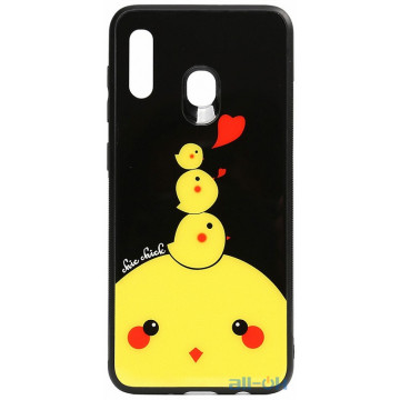 Чохол-накладка TOTO Cartoon Print Glass Case Samsung Galaxy A20/A30 Chicken Chick