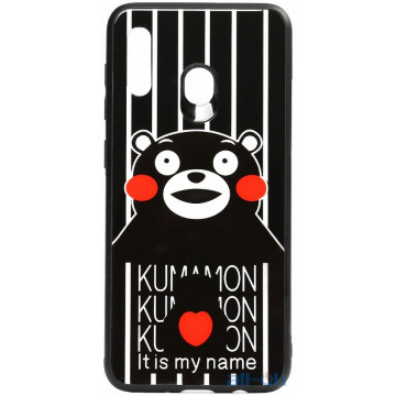 Чохол-накладка TOTO Cartoon Print Glass Case Samsung Galaxy A20/A30 Kumamon