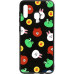 Чохол-накладка TOTO Cartoon Print Glass Case Samsung Galaxy A20/A30 Line friends Black — інтернет магазин All-Ok. фото 1