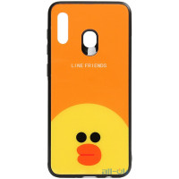 Чохол-накладка TOTO Cartoon Print Glass Case Samsung Galaxy A20/A30 Line friends Sally