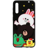 Чохол-накладка TOTO Cartoon Print Glass Case Samsung Galaxy A30s/A50/A50s Line friends all about