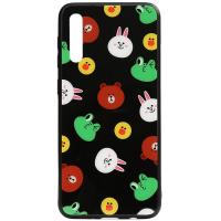 Чохол-накладка TOTO Cartoon Print Glass Case Samsung Galaxy A30s/A50/A50s Line friends Black