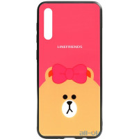 Чохол-накладка TOTO Cartoon Print Glass Case Samsung Galaxy A30s/A50/A50s Line friends Brown