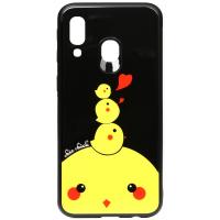Чохол-накладка TOTO Cartoon Print Glass Case Samsung Galaxy A40 Chicken Chick
