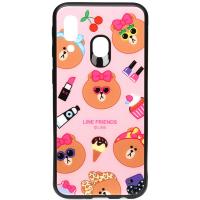 Чохол-накладка TOTO Cartoon Print Glass Case Samsung Galaxy A40 Line friends Linc