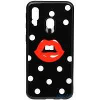 Чохол-накладка TOTO Cartoon Print Glass Case Samsung Galaxy A40 Red Lips