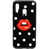 Чохол-накладка TOTO Cartoon Print Glass Case Samsung Galaxy A40 Red Lips