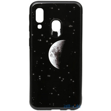Чохол-накладка TOTO Cartoon Print Glass Case Samsung Galaxy A40 Starry Sky