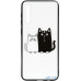 Чохол-накладка TOTO Cartoon Print Glass Case Samsung Galaxy A70 Cats White/Black — інтернет магазин All-Ok. фото 1