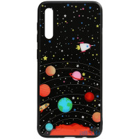 Чохол-накладка TOTO Cartoon Print Glass Case Samsung Galaxy A70 Planets