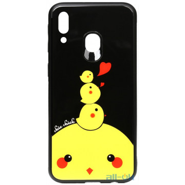 Чохол-накладка TOTO Cartoon Print Glass Case Samsung Galaxy M20 Chicken Chick