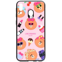 Чохол-накладка TOTO Cartoon Print Glass Case Samsung Galaxy M20 Line friends Linc