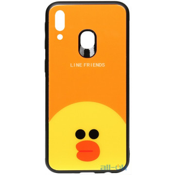 Чохол-накладка TOTO Cartoon Print Glass Case Samsung Galaxy M20 Line friends Sally