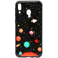 Чохол-накладка TOTO Cartoon Print Glass Case Samsung Galaxy M20 Planets