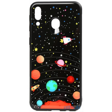 Чохол-накладка TOTO Cartoon Print Glass Case Samsung Galaxy M20 Planets