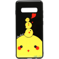 Чохол-накладка TOTO Cartoon Print Glass Case Samsung Galaxy S10 Chicken Chick