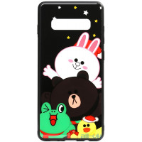 Чохол-накладка TOTO Cartoon Print Glass Case Samsung Galaxy S10 Line friends all about