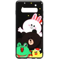Чохол-накладка TOTO Cartoon Print Glass Case Samsung Galaxy S10 Line friends all about