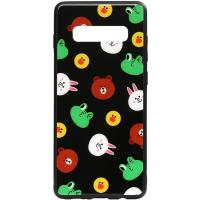Чохол-накладка TOTO Cartoon Print Glass Case Samsung Galaxy S10 Line friends Black