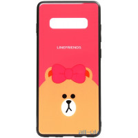 Чохол-накладка TOTO Cartoon Print Glass Case Samsung Galaxy S10 Line friends Brown