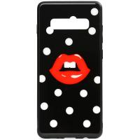 Чохол-накладка TOTO Cartoon Print Glass Case Samsung Galaxy S10 Plus Red Lips