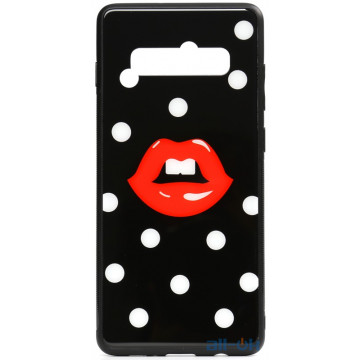 Чохол-накладка TOTO Cartoon Print Glass Case Samsung Galaxy S10 Plus Red Lips