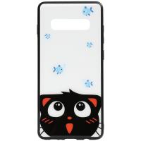 Чохол-накладка TOTO Cartoon Print Glass Case Samsung Galaxy S10e Cat and fish