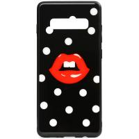 Чохол-накладка  TOTO Cartoon Print Glass Case Samsung Galaxy S10e Red Lips